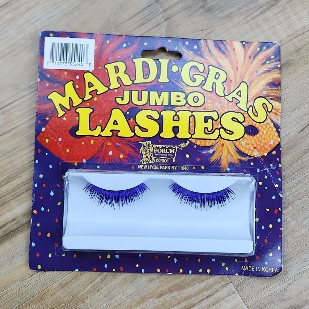 🔹️NIB Purple Metallic Mardi Gras Jumbo Eyelashes